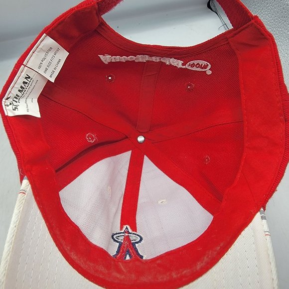 Los Angeles Angels Plaid Red White Hat Auto Trader Sports Baseball California - Picture 7 of 9